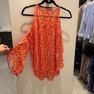 Veronica Beard red silk top